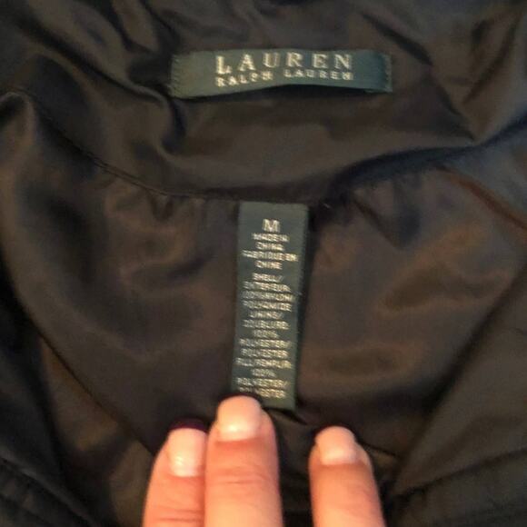 Ralph Lauren Quilted Moto Jacket Black Size Medium - Picture 6 of 12